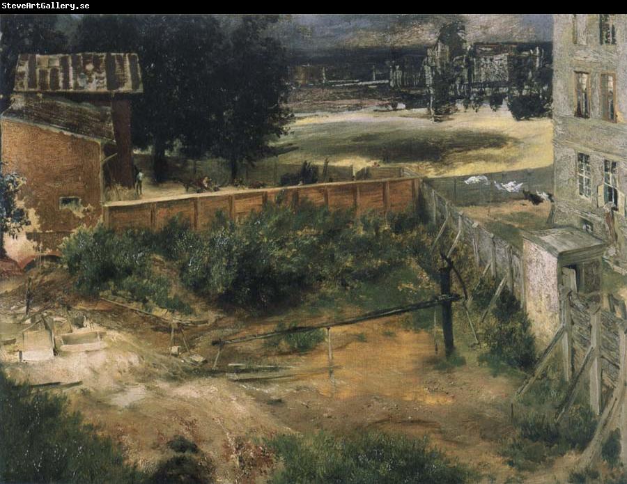 Adolph von Menzel Rear Counryard and House